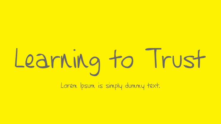 Learning to Trust Font