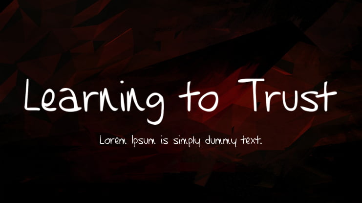 Learning to Trust Font