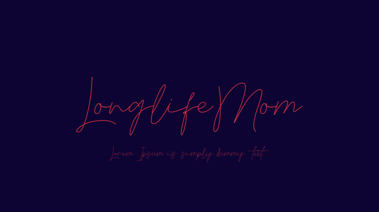 LonglifeMom Font