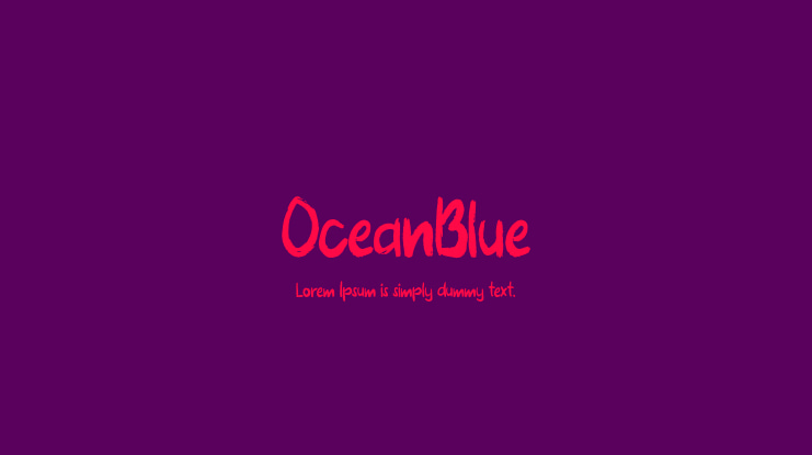 OceanBlue Font