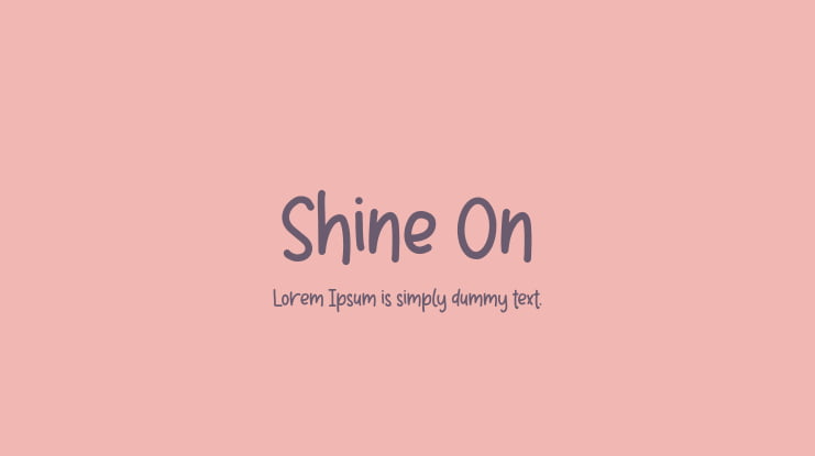 Shine On Font Family