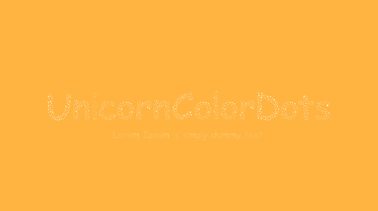 UnicornColorDots Font