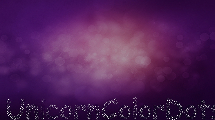 UnicornColorDots Font