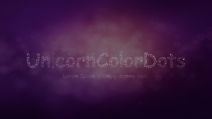 UnicornColorDots Font