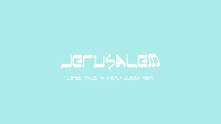 Jerusalem Font Family