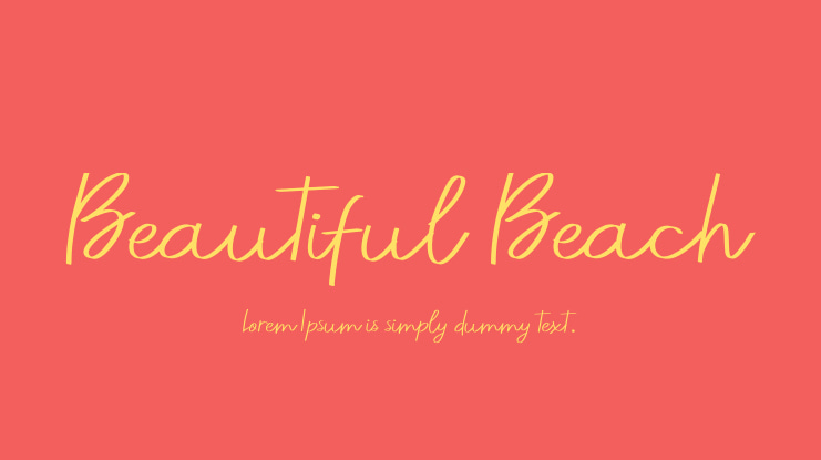 Beautiful Beach Font