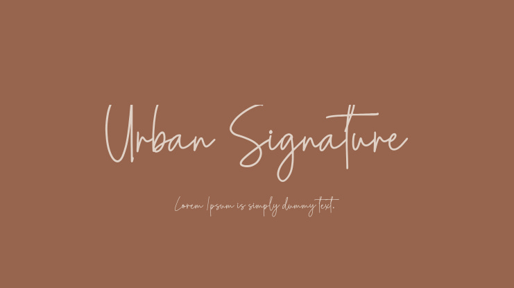 Urban Signature Font