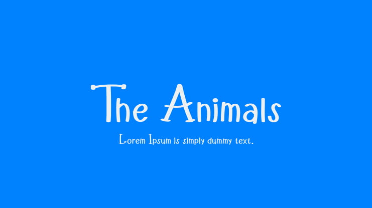 The Animals Font