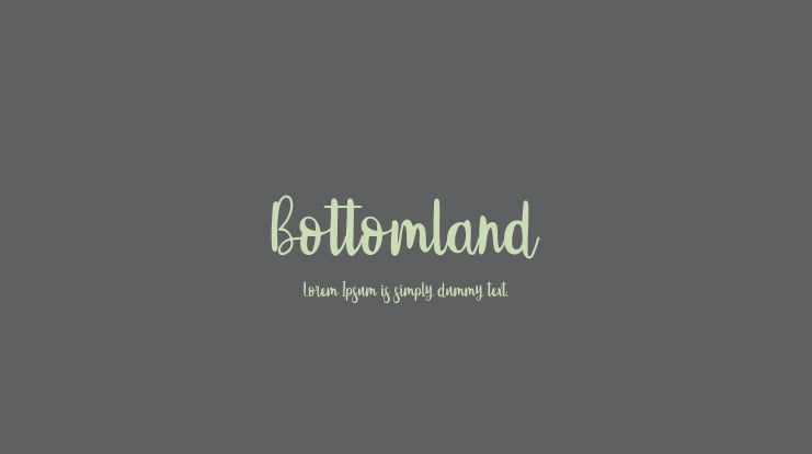 Bottomland Font