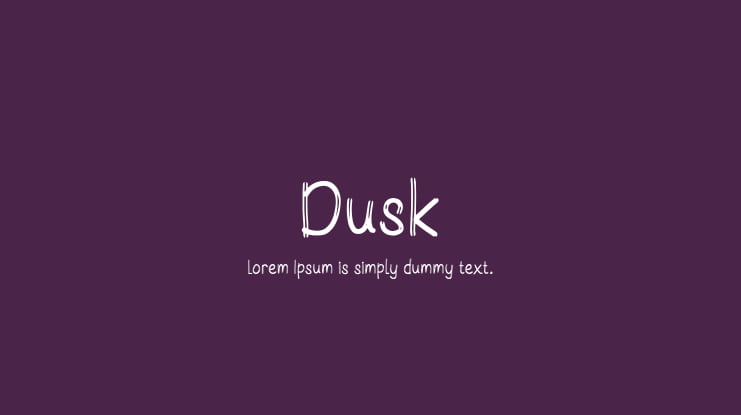 Dusk Font