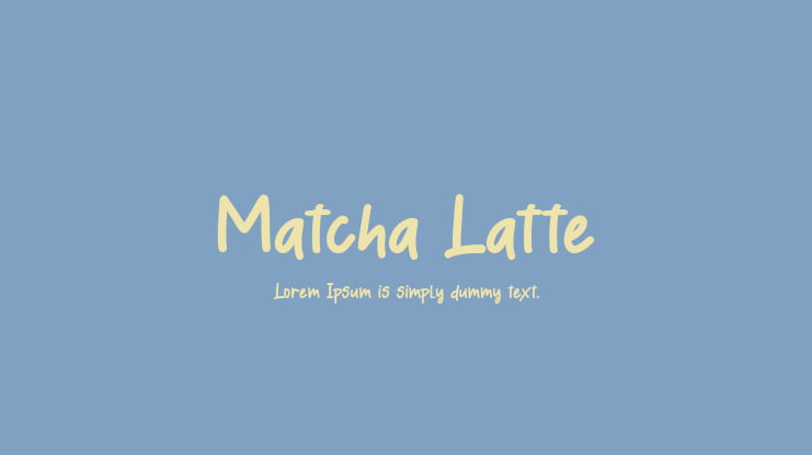 Matcha Latte Font
