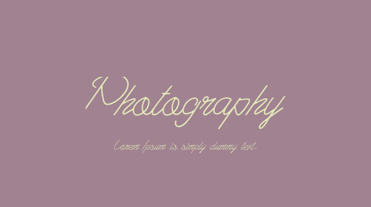 Photography Font