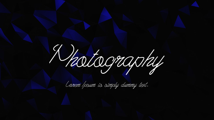 Photography Font