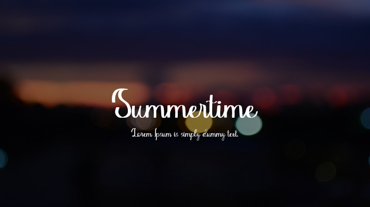 Summertime Font