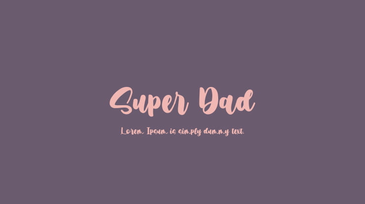 Super Dad Font