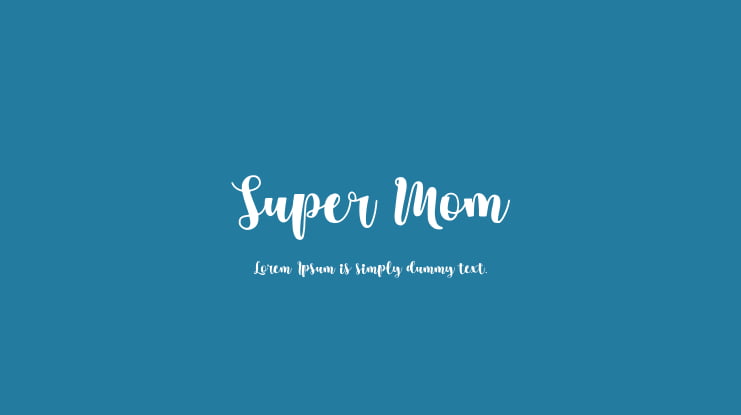 Super Mom Font