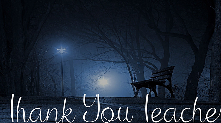 Thank You Teacher Font