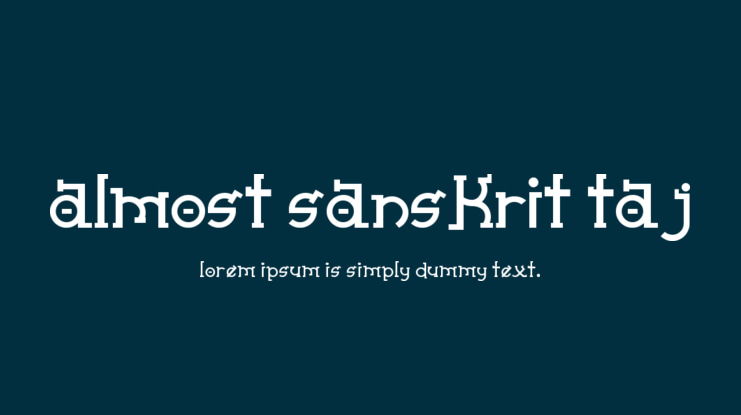 Almost Sanskrit Taj Font Family