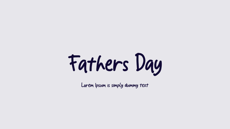 Fathers Day Font