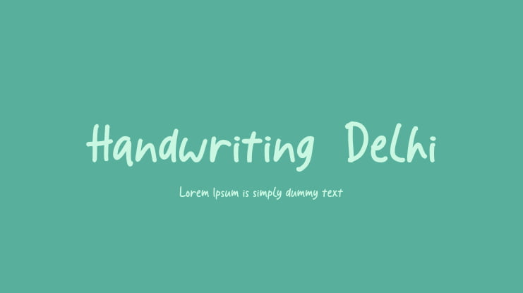 Handwriting-Delhi Font