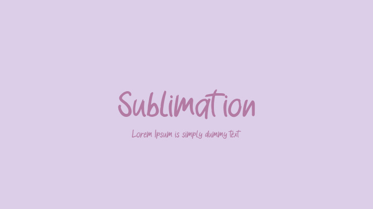 Sublimation Font