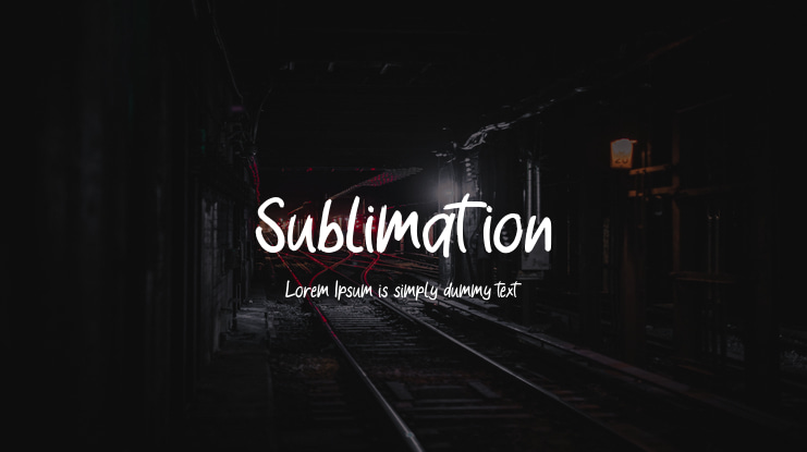 Sublimation Font
