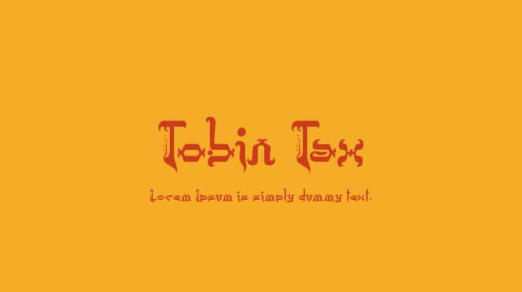 Tobin Tax Font