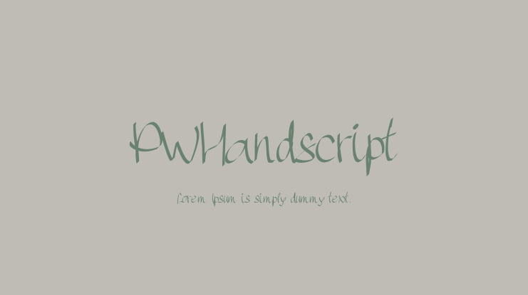 PWHandscript Font
