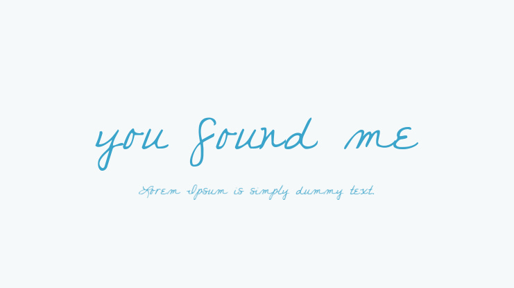 you found me Font