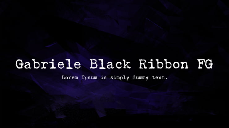 Gabriele Black Ribbon FG Font Family