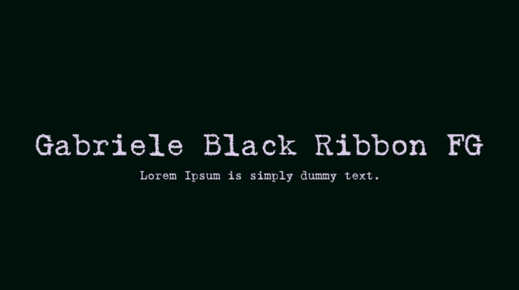 Gabriele Black Ribbon FG Font Family