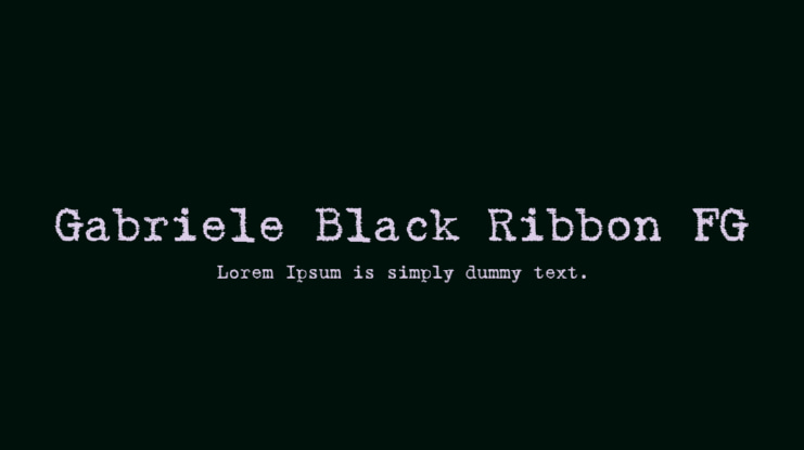 Gabriele Black Ribbon FG Font Family