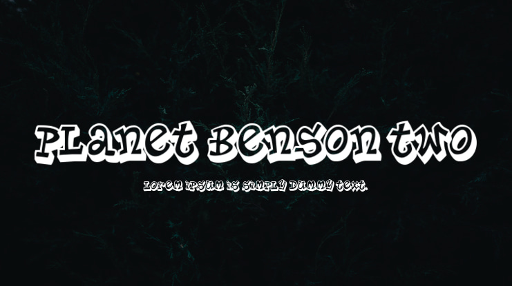 Planet Benson Two Font
