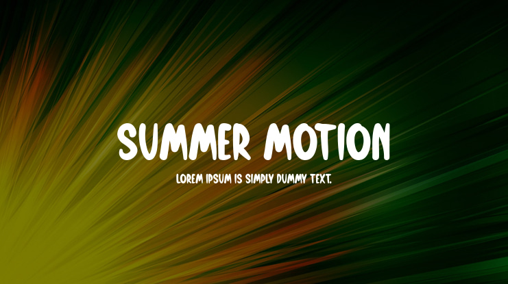 Summer Motion Font