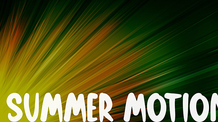 Summer Motion Font