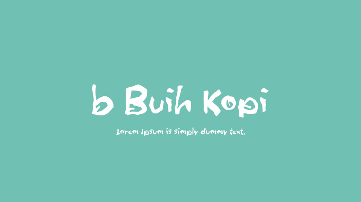 b Buih Kopi Font