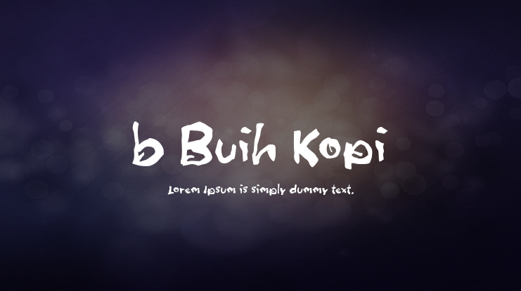 b Buih Kopi Font