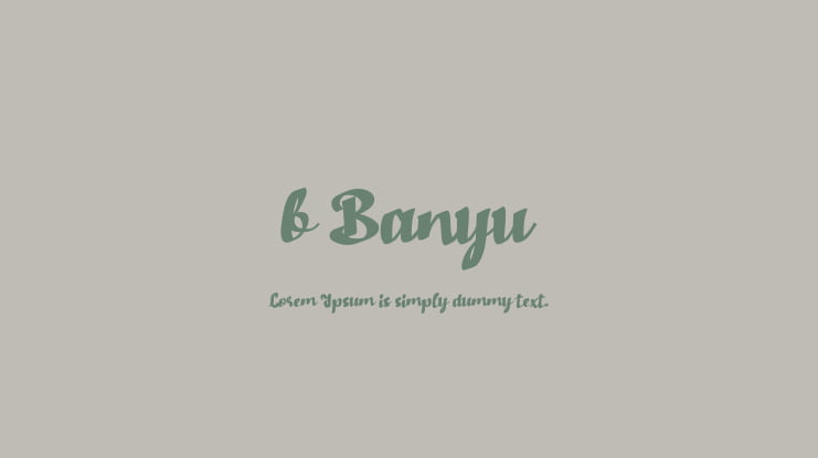 b Banyu Font