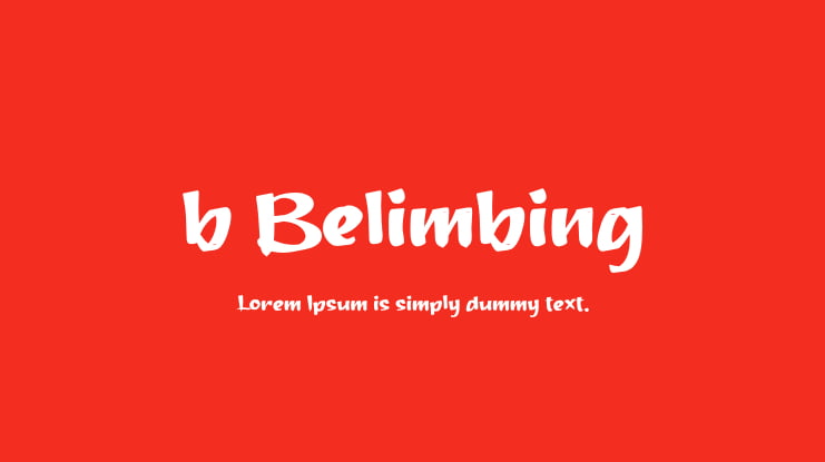 b Belimbing Font