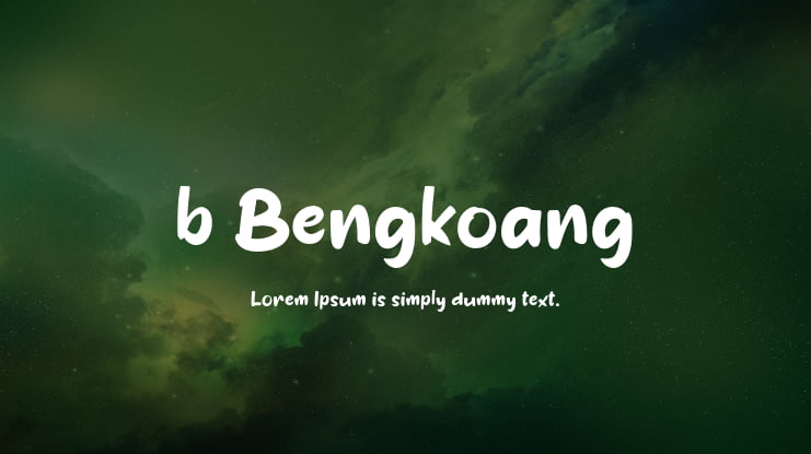 b Bengkoang Font
