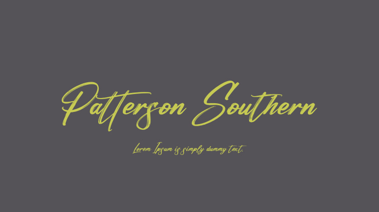 Patterson Southern Font