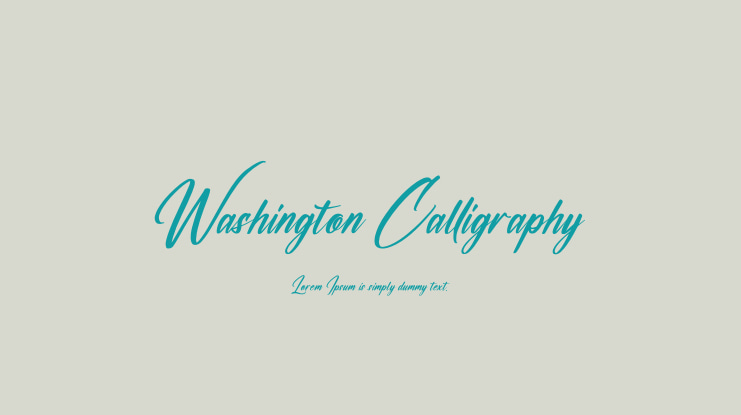 Washington Calligraphy Font