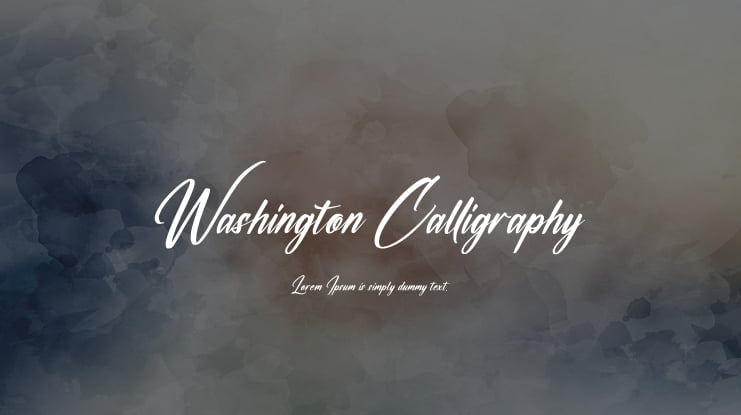 Washington Calligraphy Font