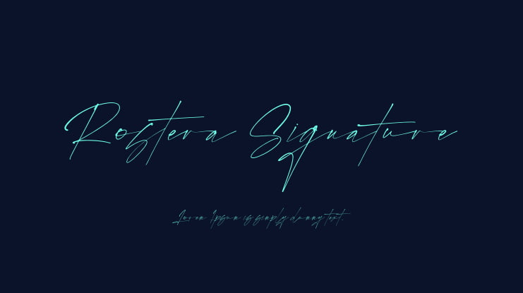 Rostera Signature Font