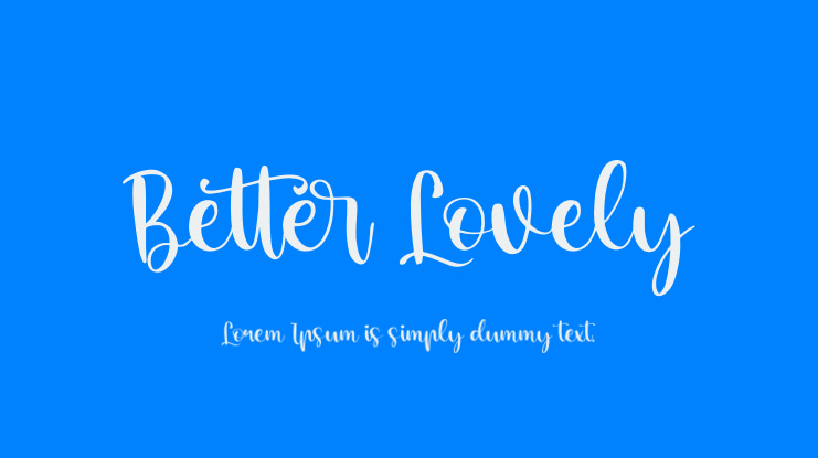 Better Lovely Font