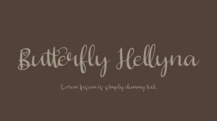 Butterfly Hellyna Font