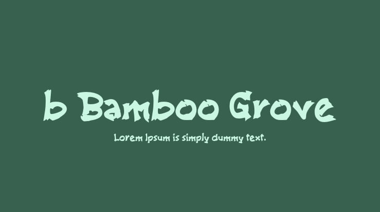 b Bamboo Grove Font