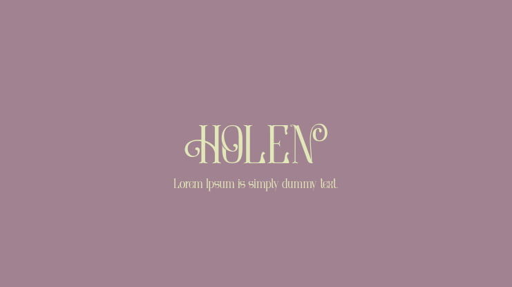 HOLEN Font