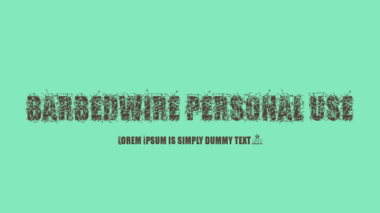 BARBEDWIRE PERSONAL USE Font