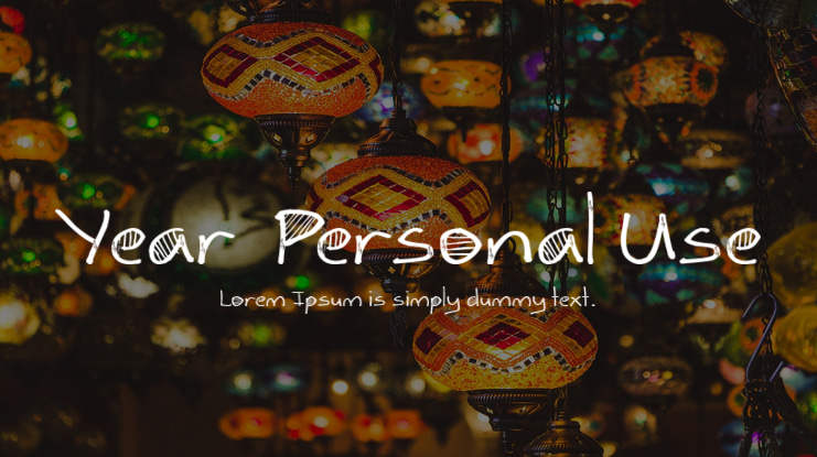 Year  Personal Use Font